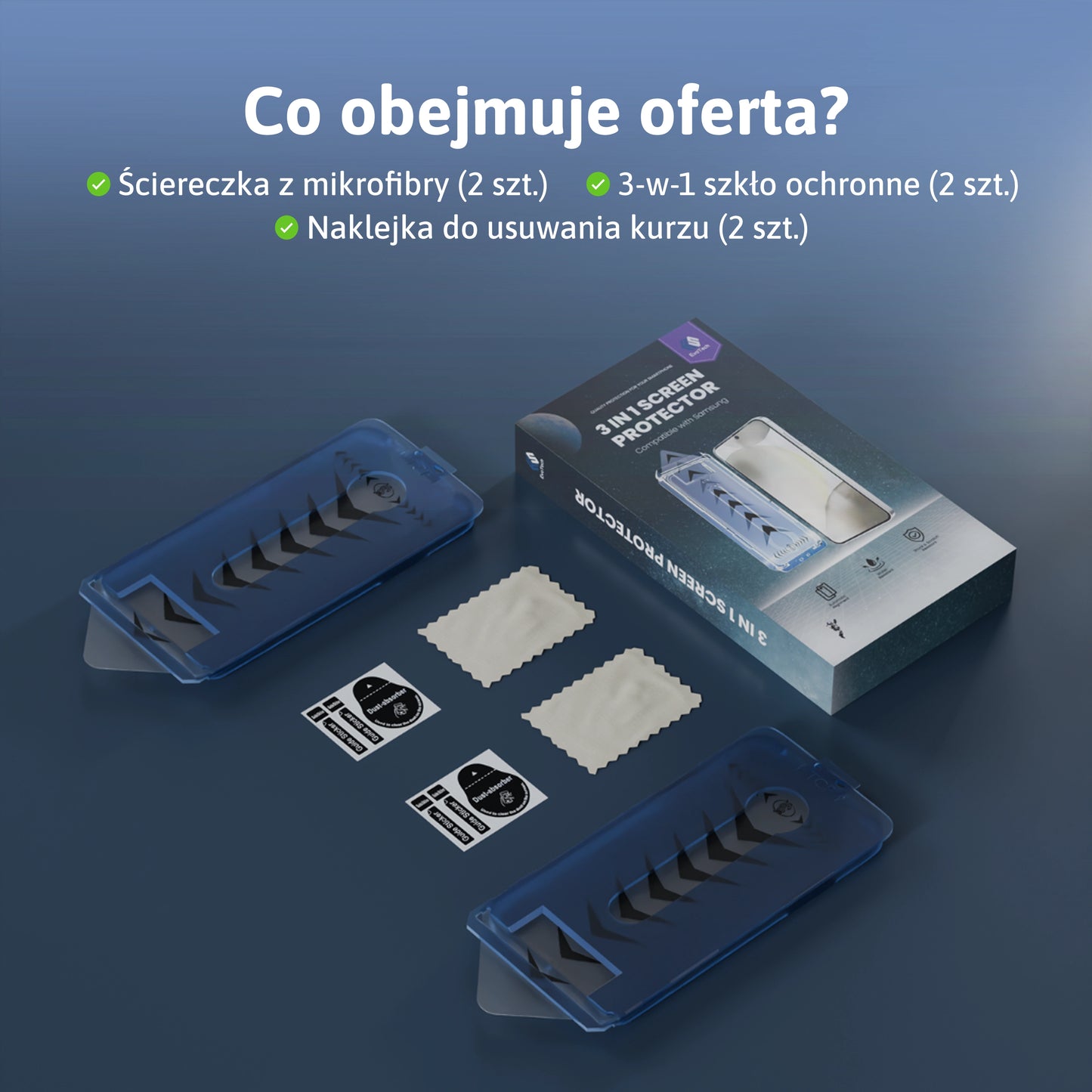 3-w-1 Szkło Ochronne - Samsung-A