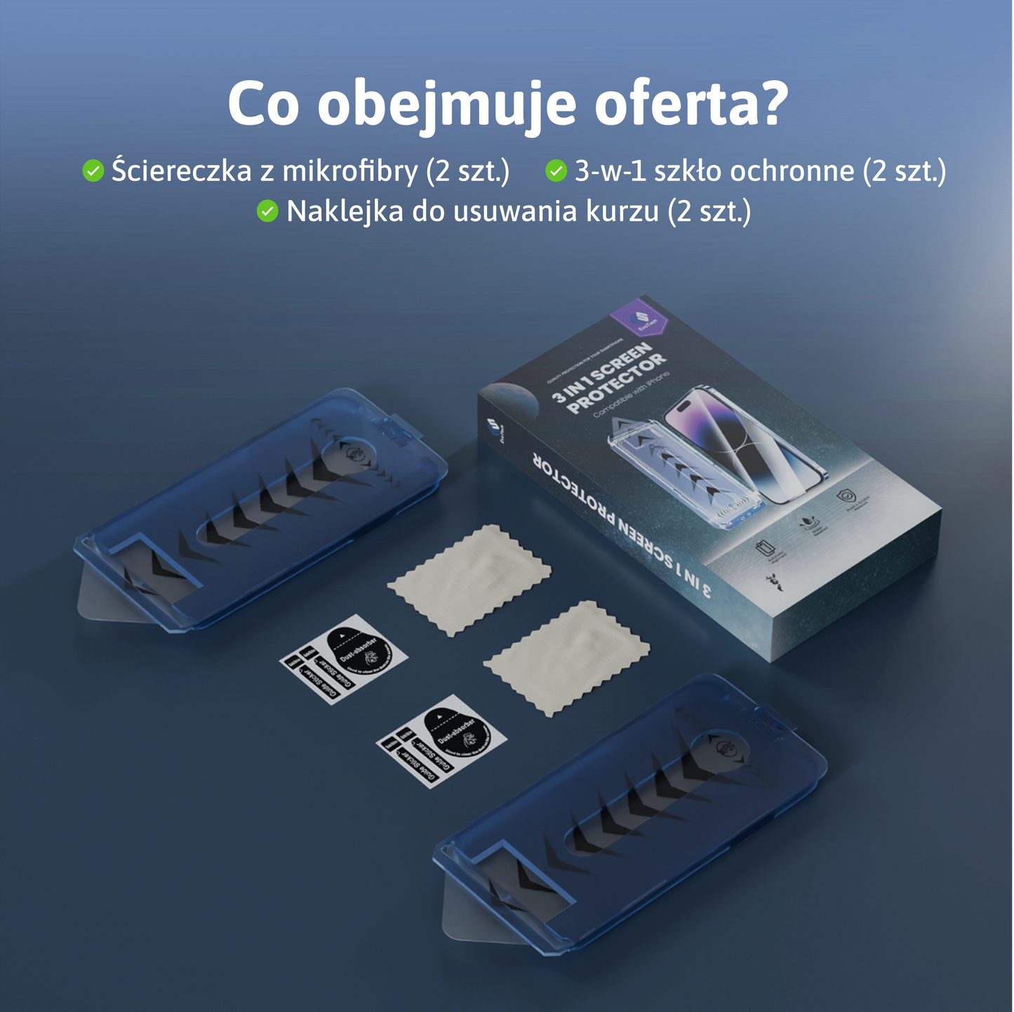 3-w-1 Szkło Ochronne - iPhone