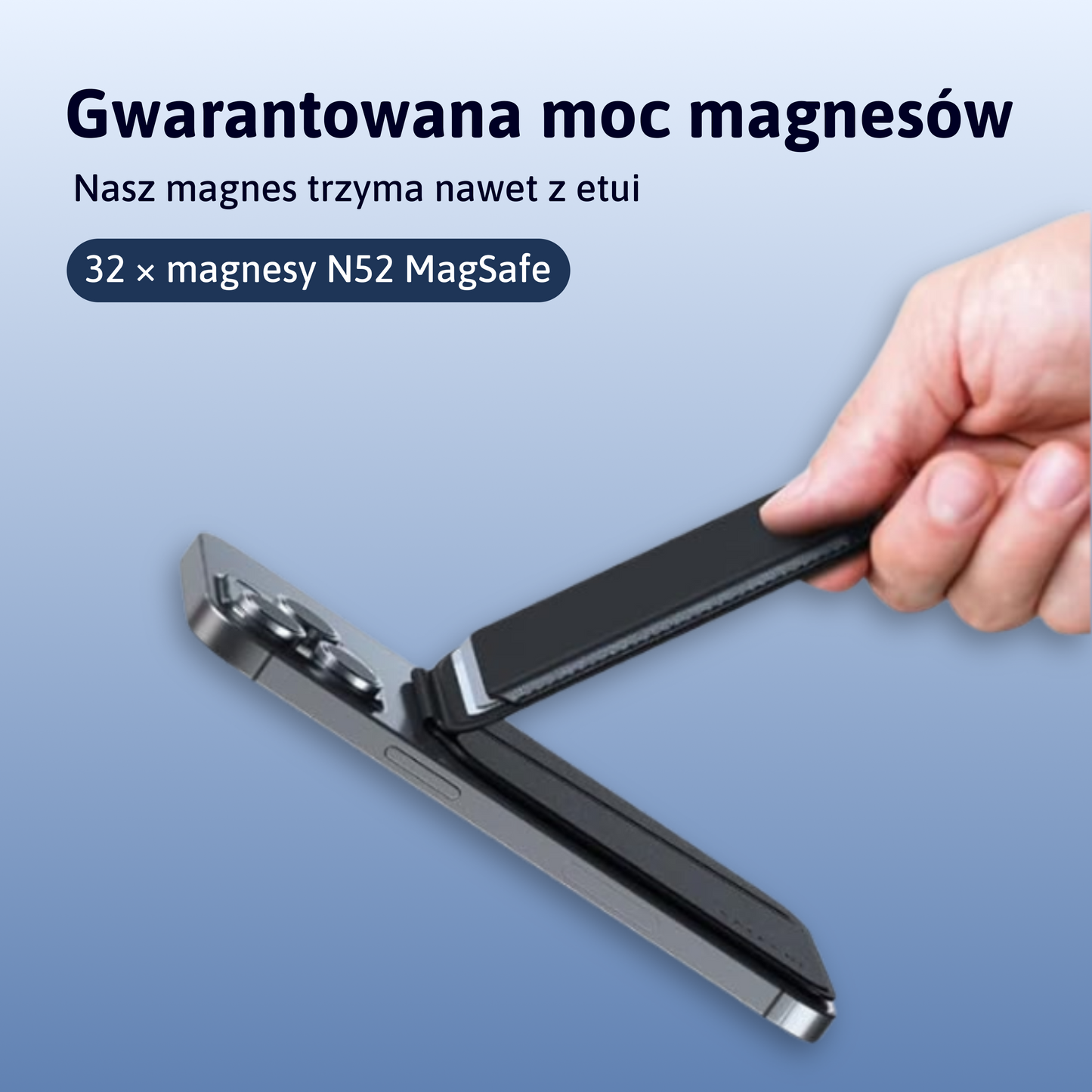 Składany skórzany portfel
