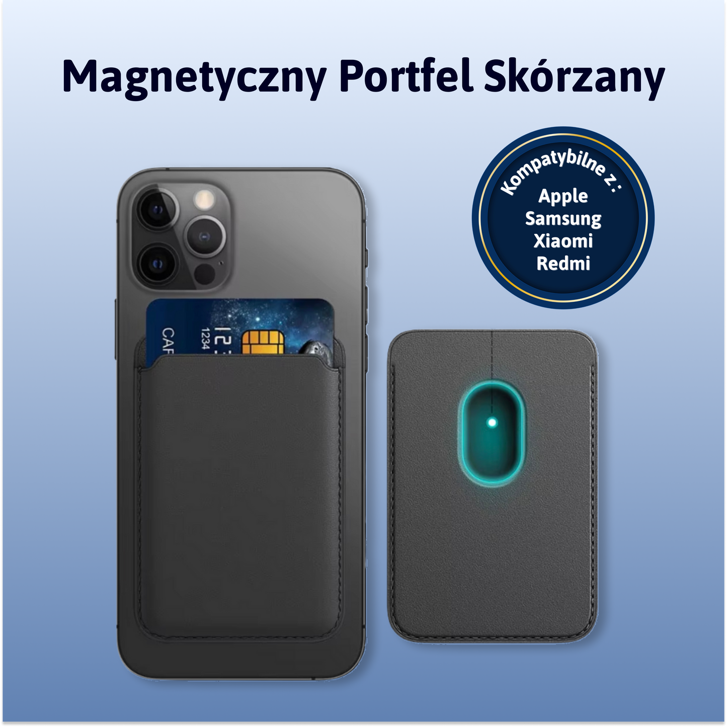 Magnetyczny Portfel Skórzany