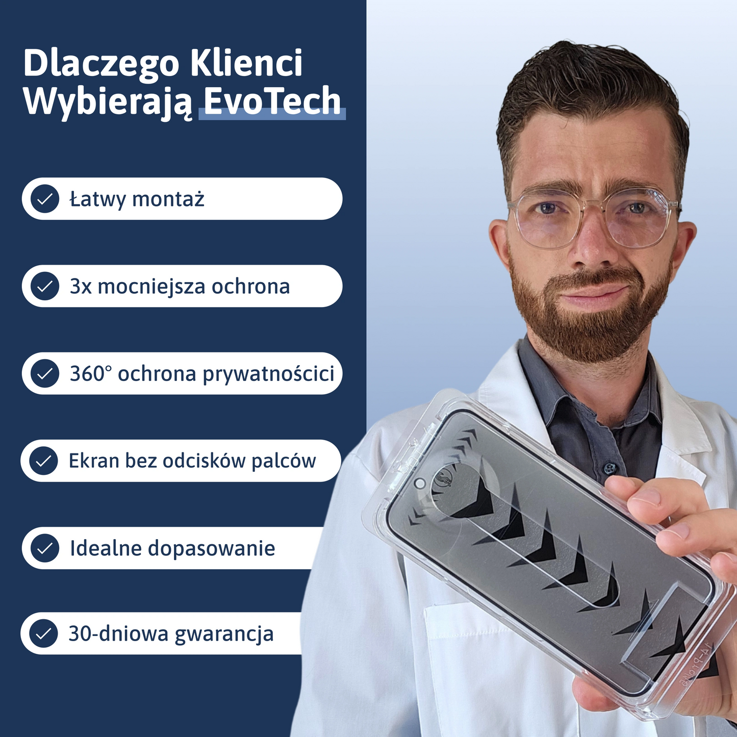 3-w-1 Szkło Ochronne - iPhone